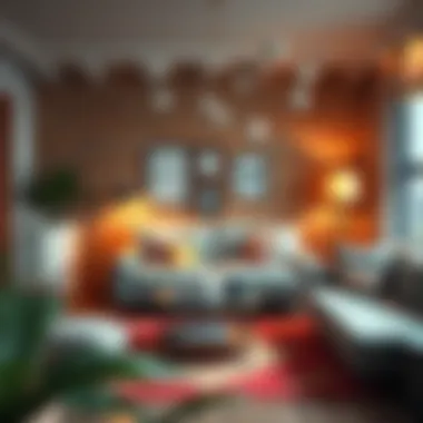 Stylish furniture arrangement in a cozy bedroom