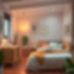 Cozy and organized bedroom setup