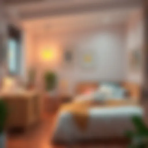 Cozy and organized bedroom setup