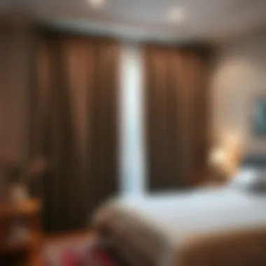 Cozy bedroom featuring blackout curtains