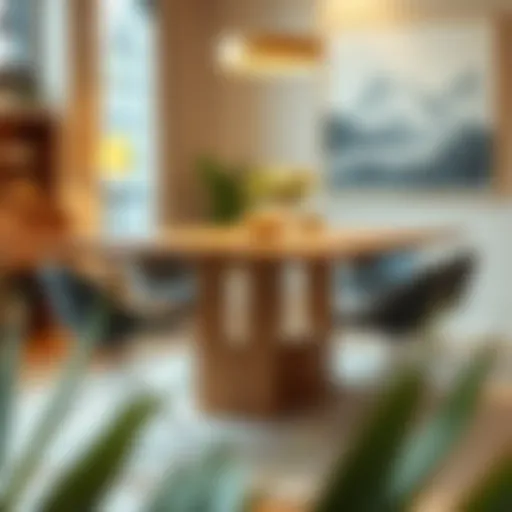 Elegant dining table showcasing various height options