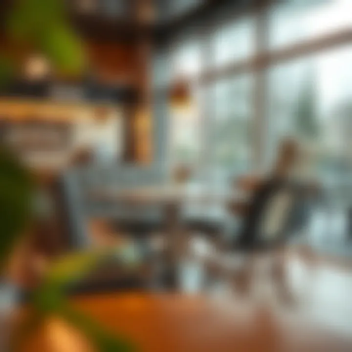 Ergonomics and Comfort in Dining Space Detailed illustration of ergonomic seating arrangements