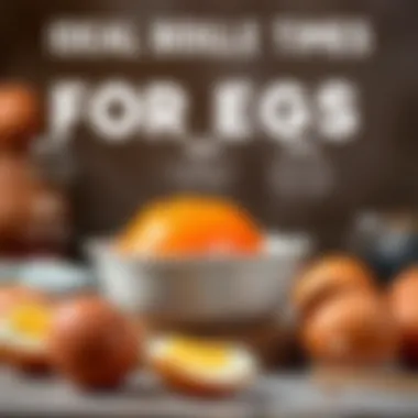 Infographic on boiling times for eggs