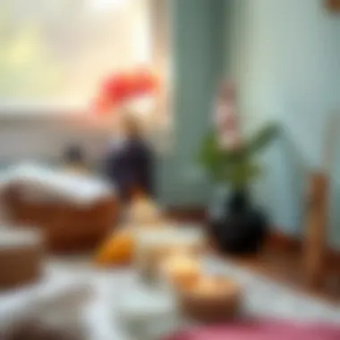 A relaxing atmosphere for an effective skincare routine