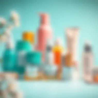 An aesthetically pleasing arrangement of various skincare products